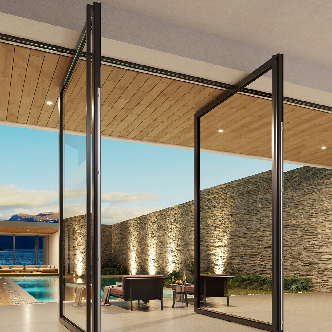 Aluminum doors