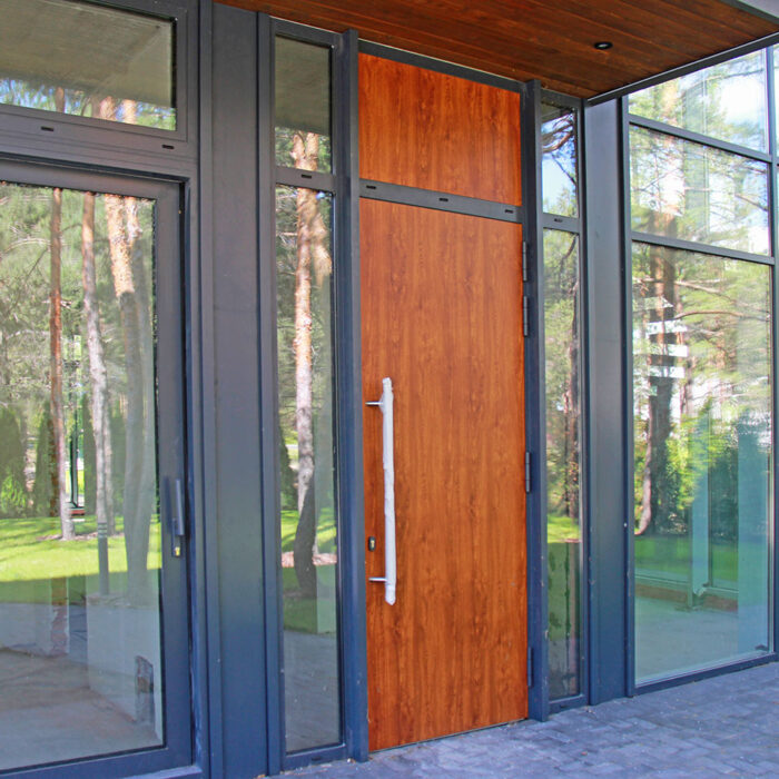 Aluminum doors